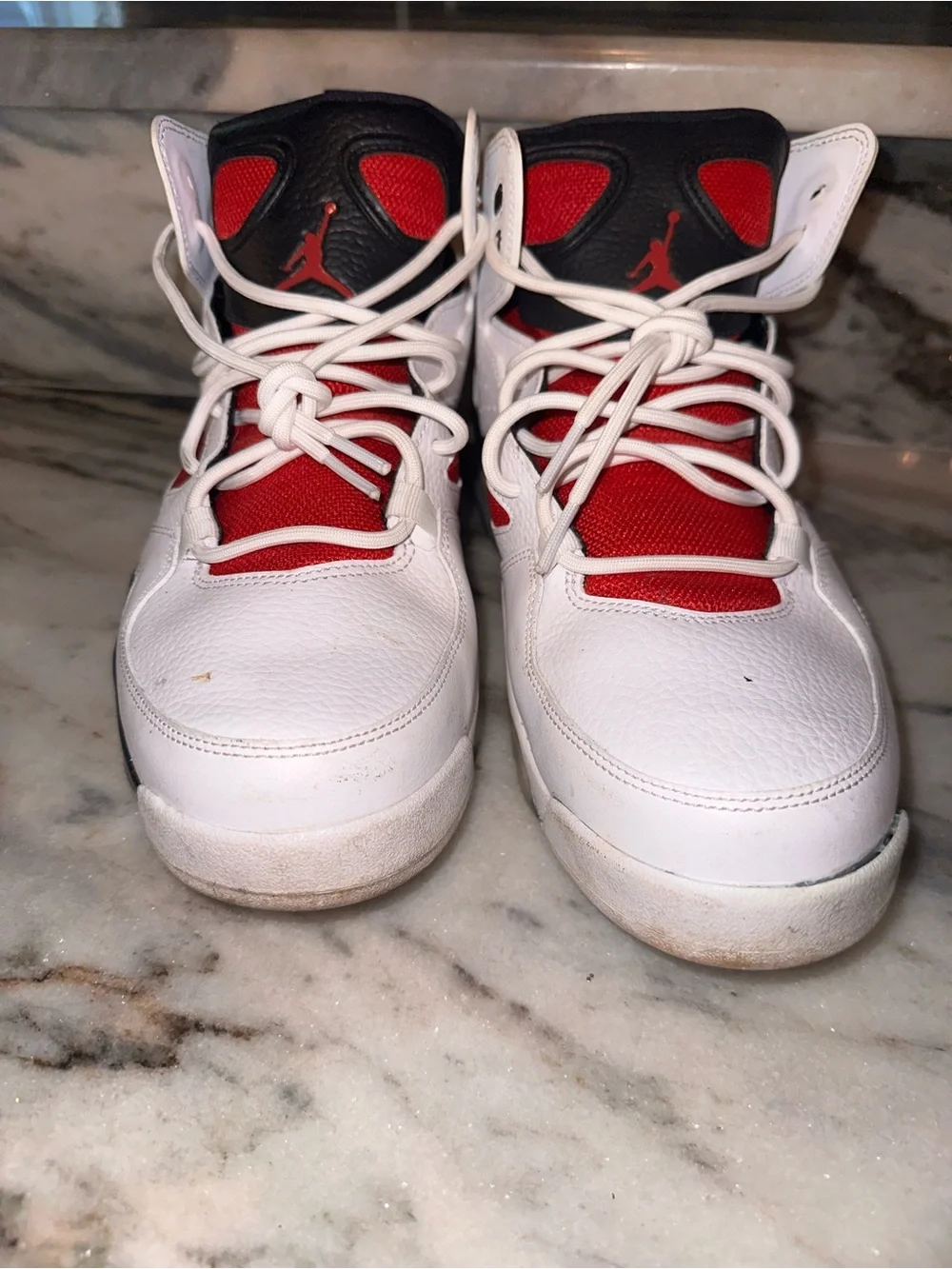 Jordan Flight Club 91 Men’s Size 10.5 High Top White Black &‎ Red Sneaker Shoes